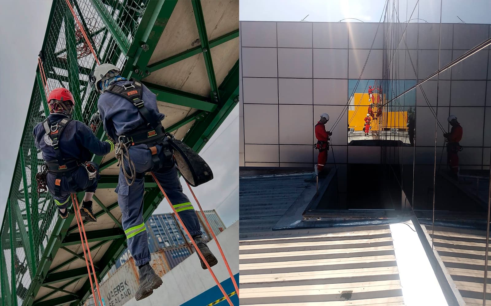 Equipe executando montagens e instalações